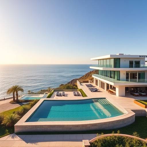 Modern Malibu mansion with ocean views
